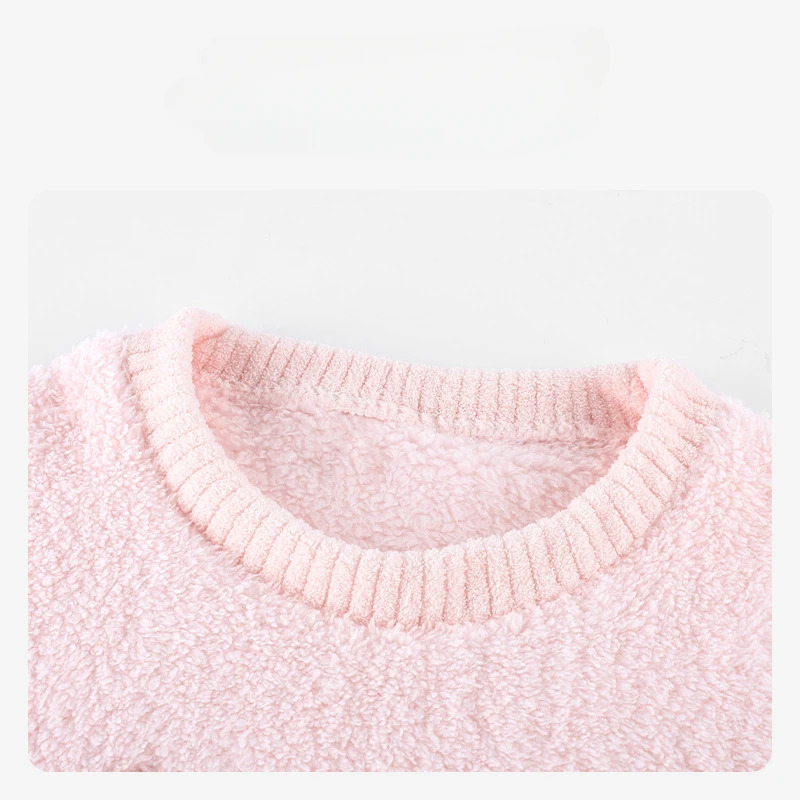 Winter Clothing For Woman - Розовые пижамы с бантом, пуловер с