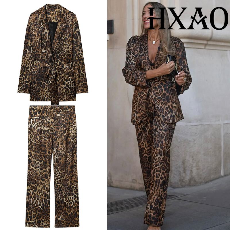 Winter Clothing Vintage - HXAO Леопардовые брюки Комплект из 2