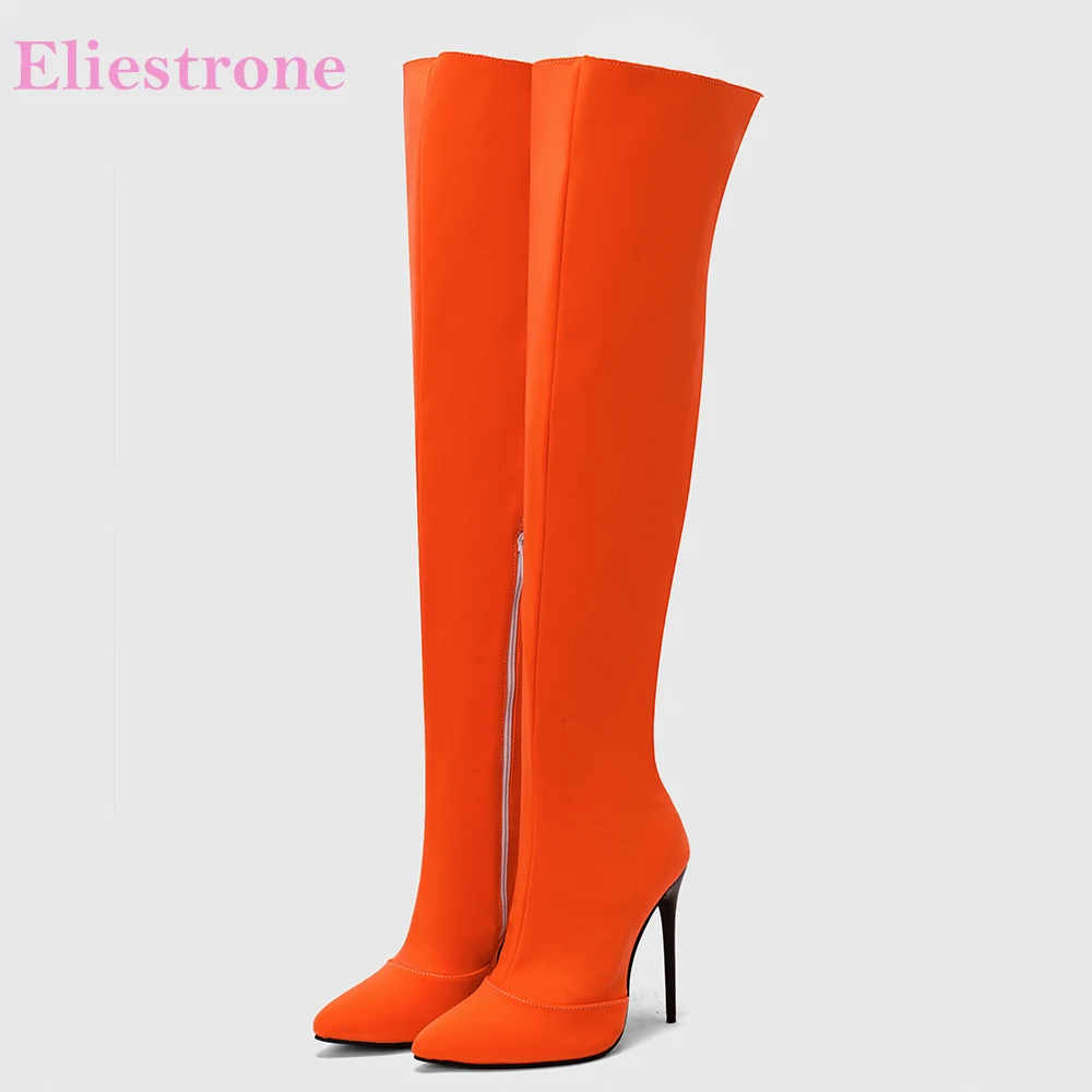 Winter Clothing For Woman - Новые зимние гламурные оранжево-желтые женские сапоги