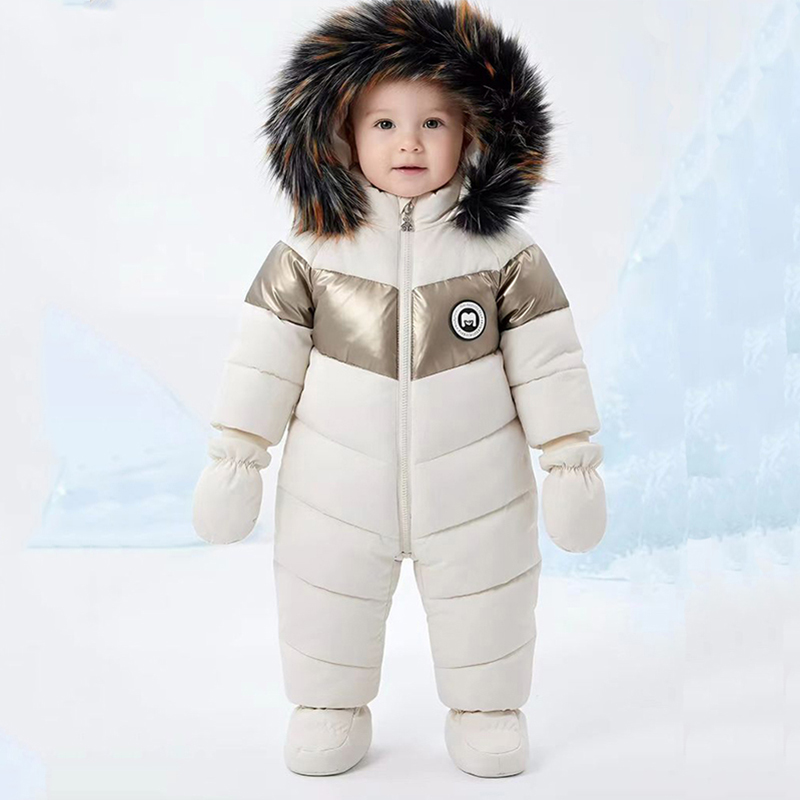 Winter Clothing Baby Girl - Зимний комбинезон для новорожденных с перчатками,