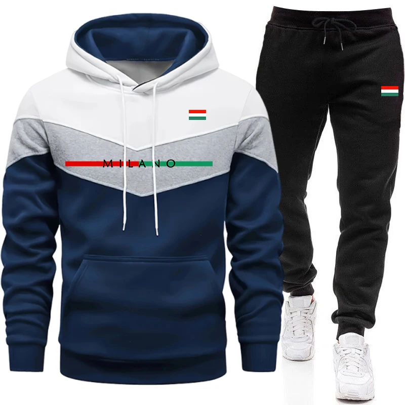 Winter Clothes - Качественный мужской спортивный костюм: повседневный трехцветный