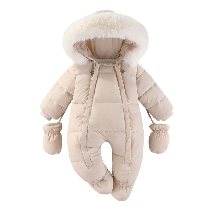 Winter Clothing Baby Girl - Зимний комбинезон для новорожденных с перчатками,
