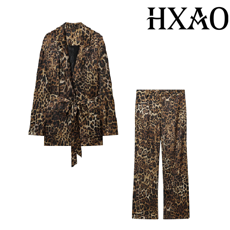 HXAO Леопардовые брюки Комплек – обзор и цена Winter Clothing Vintage
