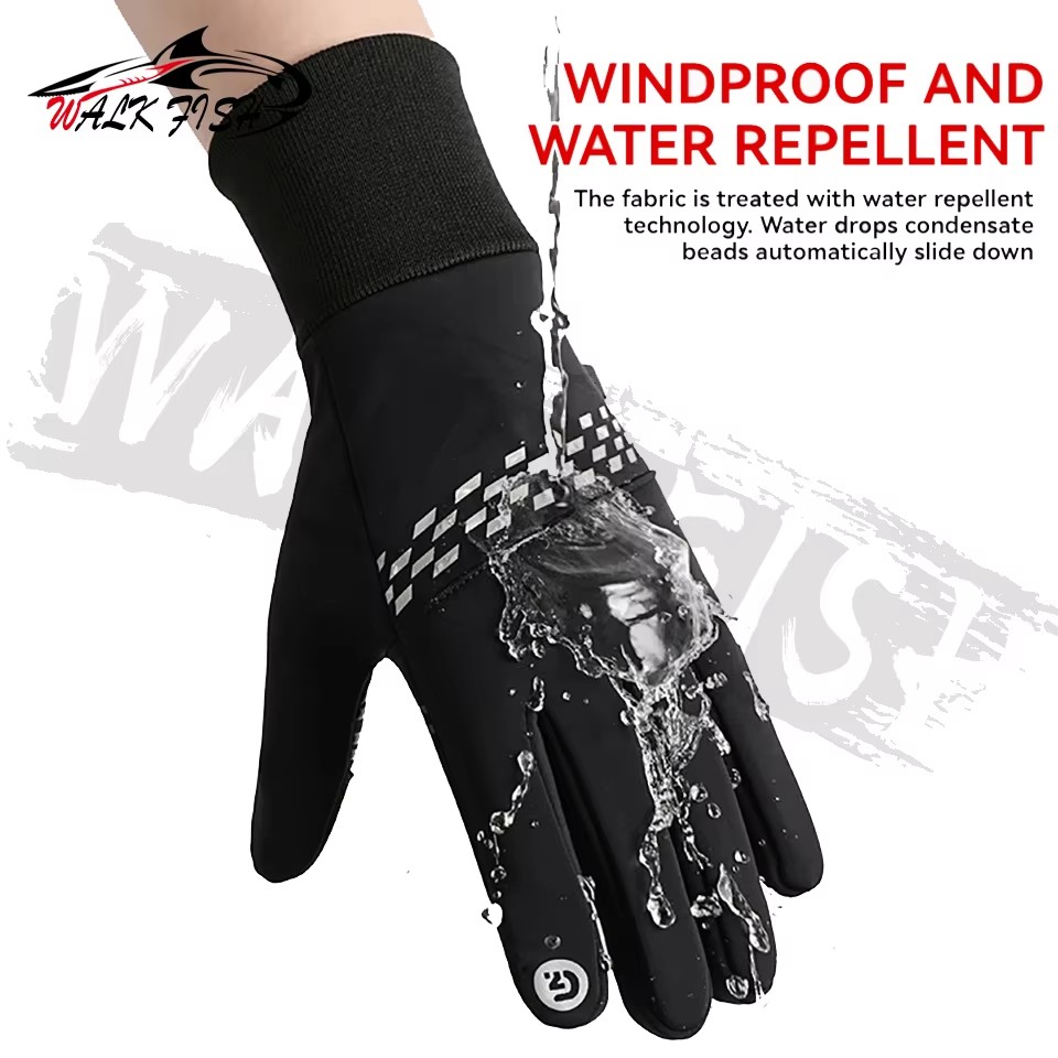 Перчатки для рыбалки WALK FISH – обзор и цена Knit Glove Touch Screen